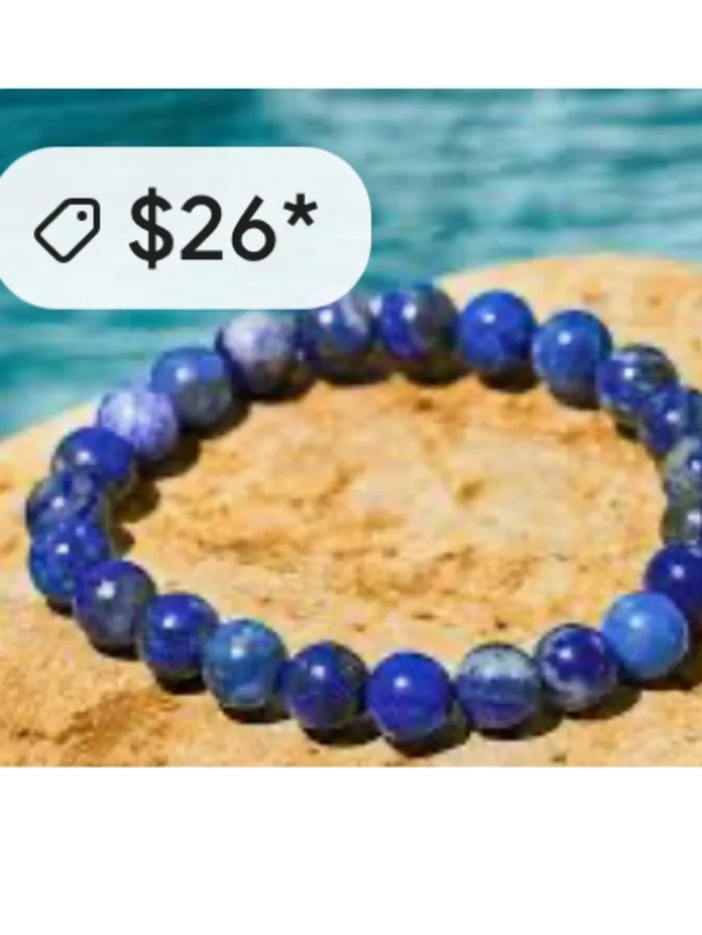 Blue Turquoise Stone Beads Bracelet elegant blue